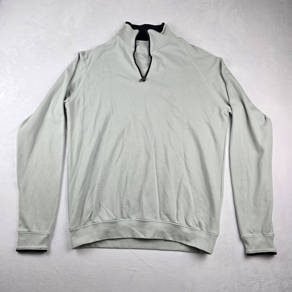 Boston Traders 100% Pima Cotton Quarter ZIp Pullover Mens L‎